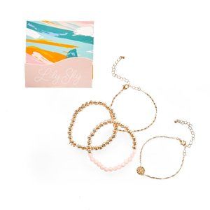 Lily Skye Avery 4-Piece Layering Bracelet Set